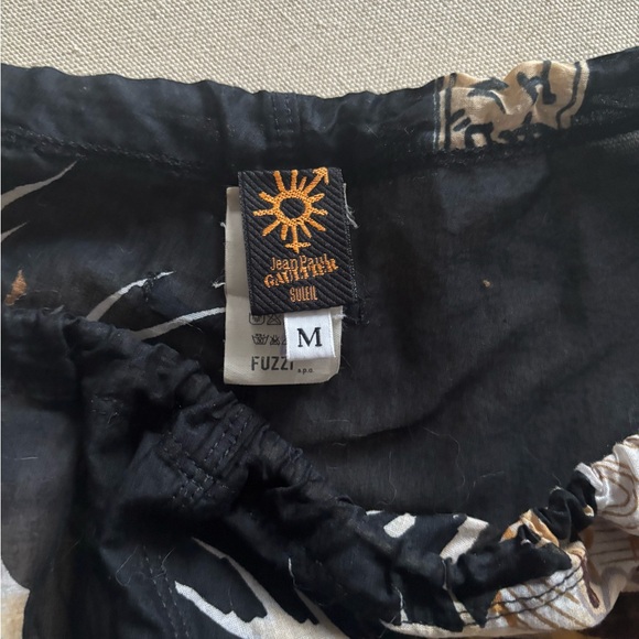 Jean Paul Gaultier Soleil Black and Beige Wide-Leg Trousers - Picture 5 of 8